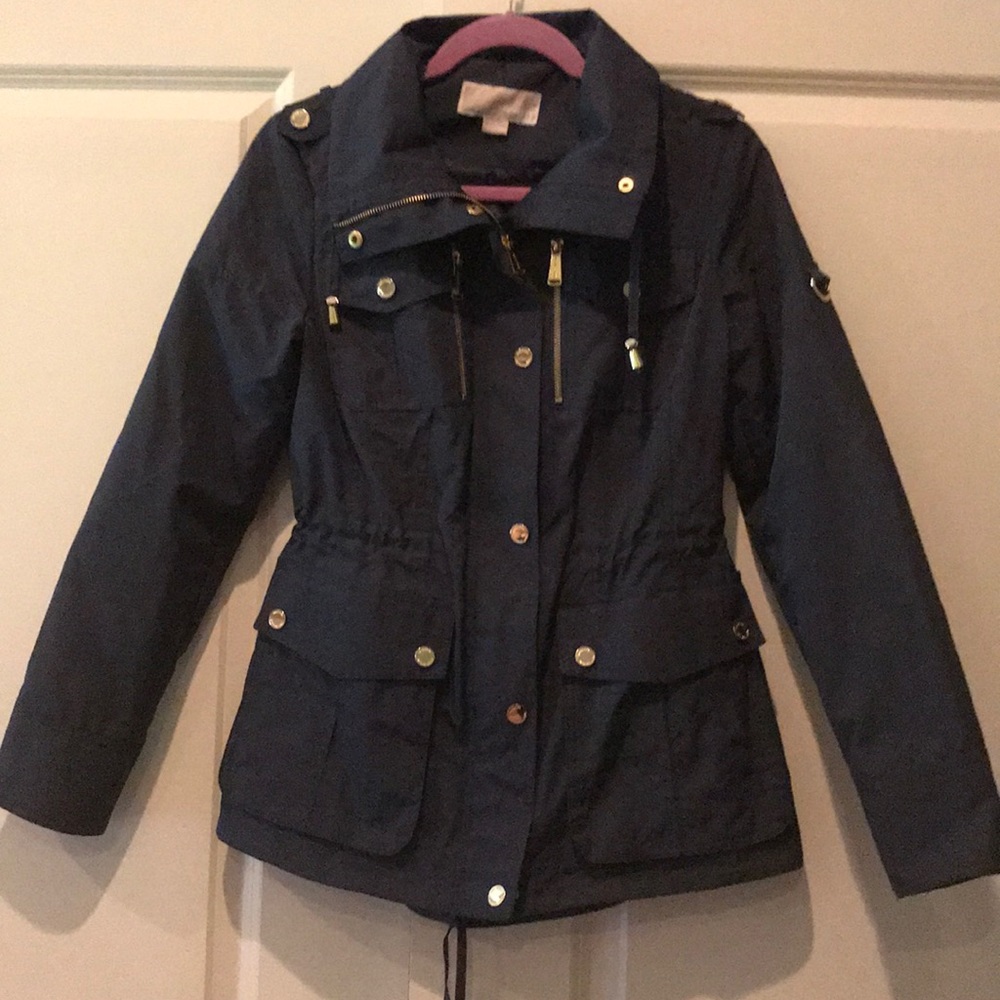 Michael Kors navy rain jacket